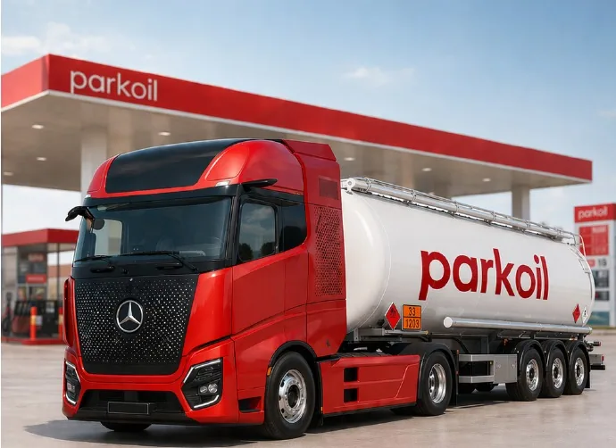 Parkoil akaryakıt dağıtım tankeri yolda